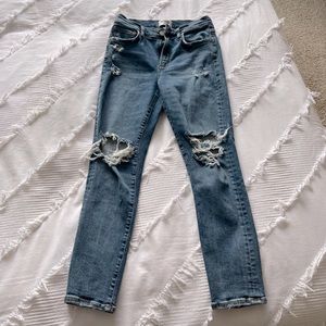 AGOLDE cropped skinny jeans